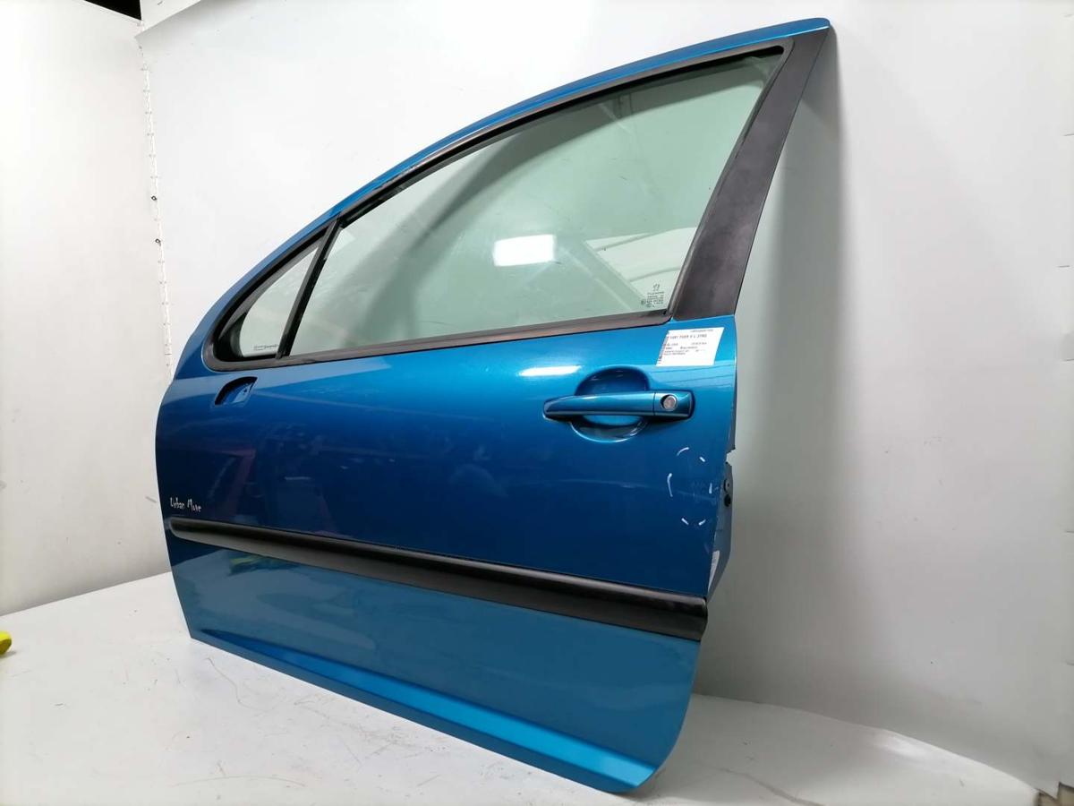 Peugeot 207 original T&uuml;r vorn links KMU Blaumetallic 3-T&uuml;rer Bj.2008
